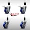 Service Caster 3.5'' SS Blue Poly Swivel 1-1/4'' Expanding Stem Caster Set 2 Total Lock Brakes, 4PK SCC-SSEXTTL20S3514-PPUB-BLU-2-S2-114 - alternate 5